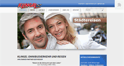 Desktop Screenshot of klingel-reisen.de